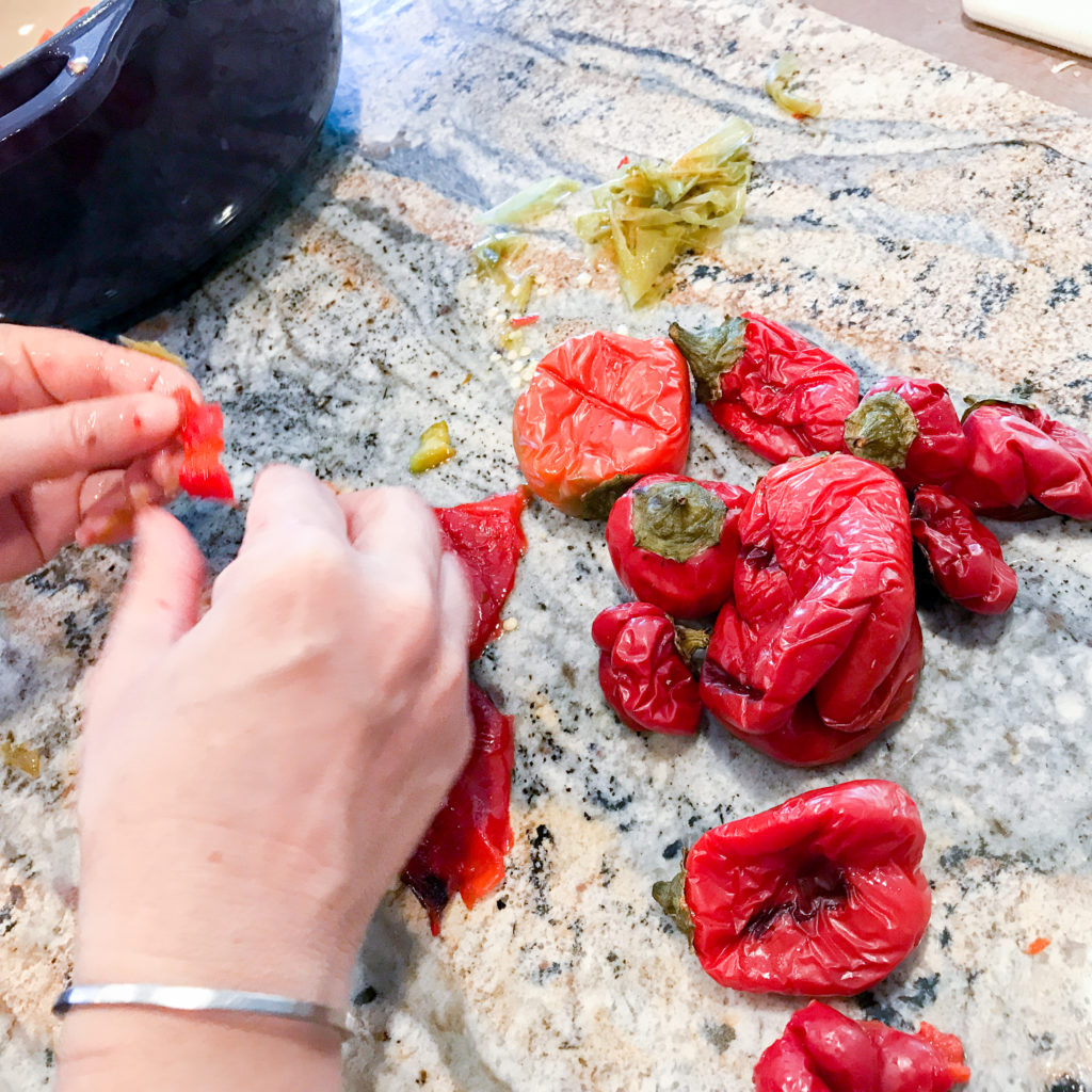 Skinning Peppers for recipe