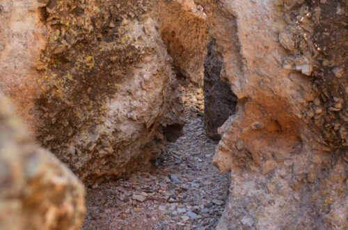 The Crack natural formation near Superior Arizona