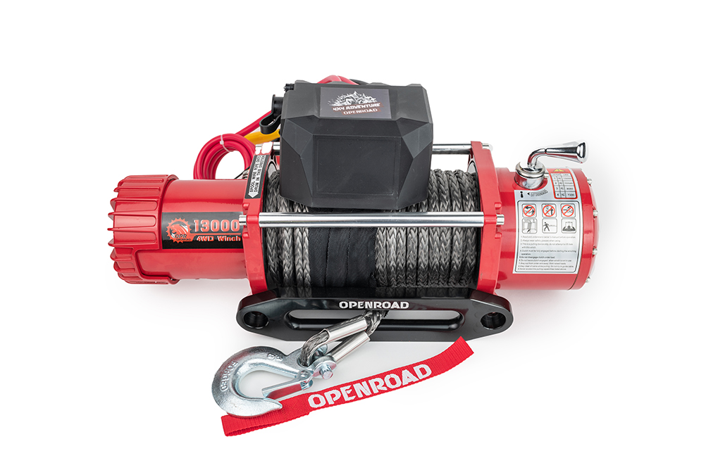 OPENROAD Luxury Heat Series Winch Ip67 Rated Off-Road Recovery Winch with synthetic line and wireless remote
